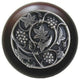 Grapevine Walnut Wood Knob, Antique-Style Pewter