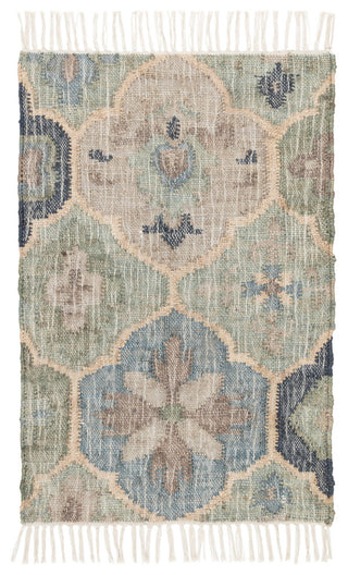Dash & Albert Pali Blue Handwoven Jute Rug, Blue, 3' x 5'