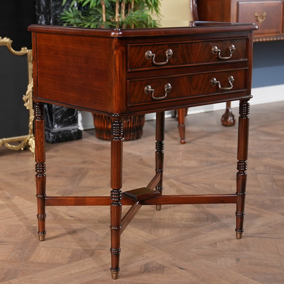 Mahogany Turned Leg Table