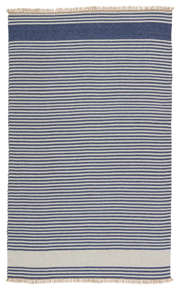 Vibe by Jaipur Living Strand Indoor/ Outdoor Striped Area Rug, Blue/Beige, 4'x6'