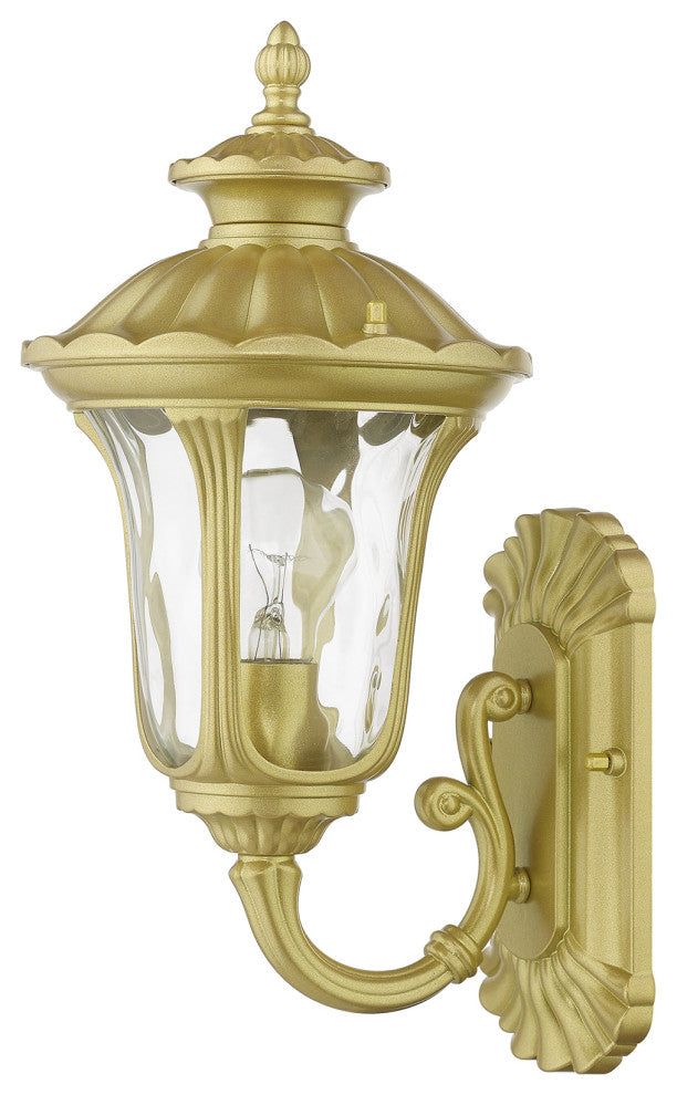 Oxford 1-Light Soft Gold Outdoor Small Wall Lantern
