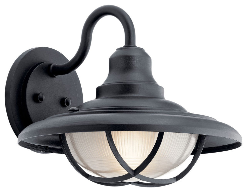 Kichler Harvest Ridge 1 Light Large Outdoor Wall Sconce in Textured Black