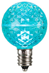 G40 Faceted Led Teal Bulb E12 .38W 25/Bx