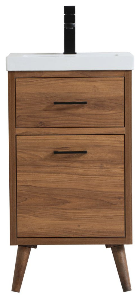 Beatrice 18" Bathroom Vanity, Walnut Brown