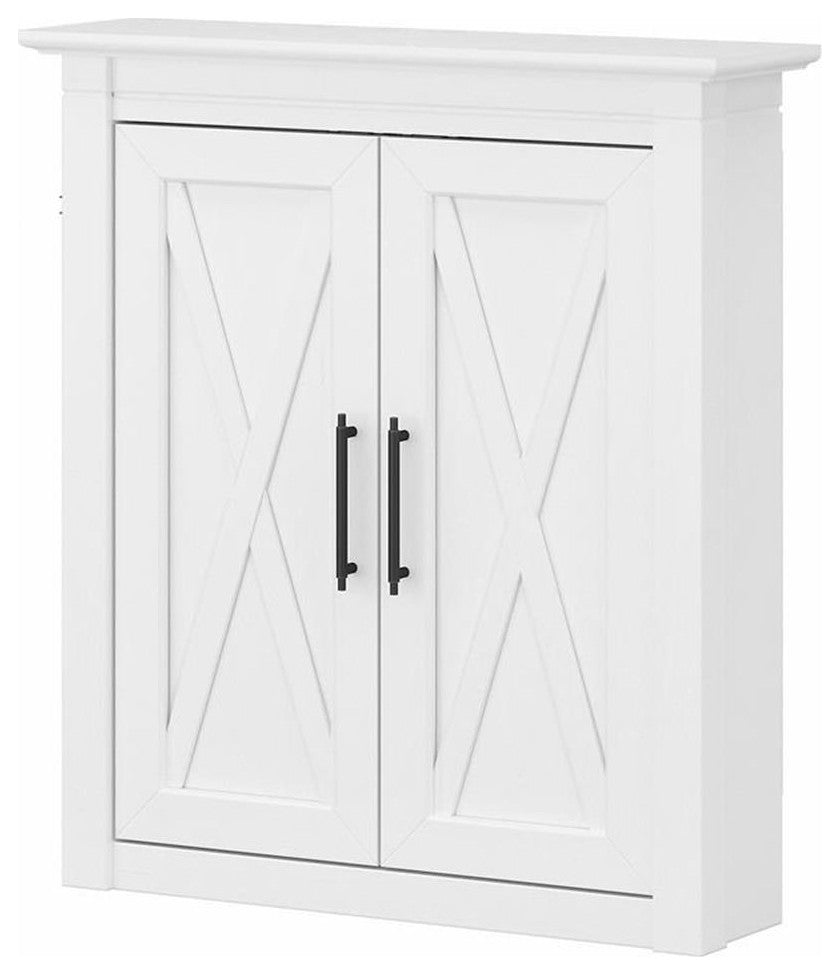 Key West Bathroom Wall Cabinet with Doors in White Ash - Engineered Wood
