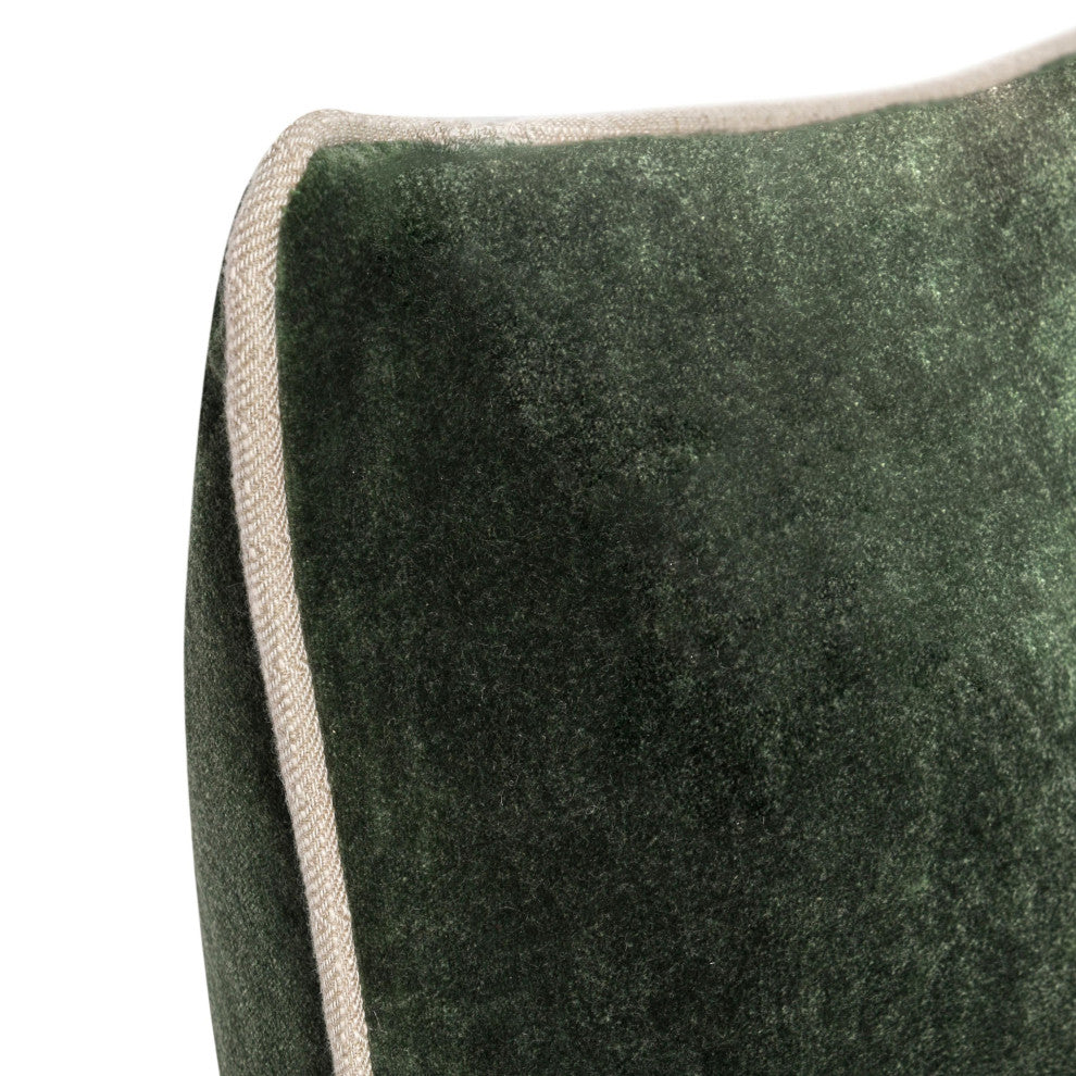 Heirloom Forest Green Velvet Throw Pillows by Kosas Homw, 22x22