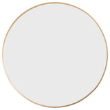 Emilia 28" Round Bathroom/Vanity framed Wall Mounted Mirror, Brushed Gold