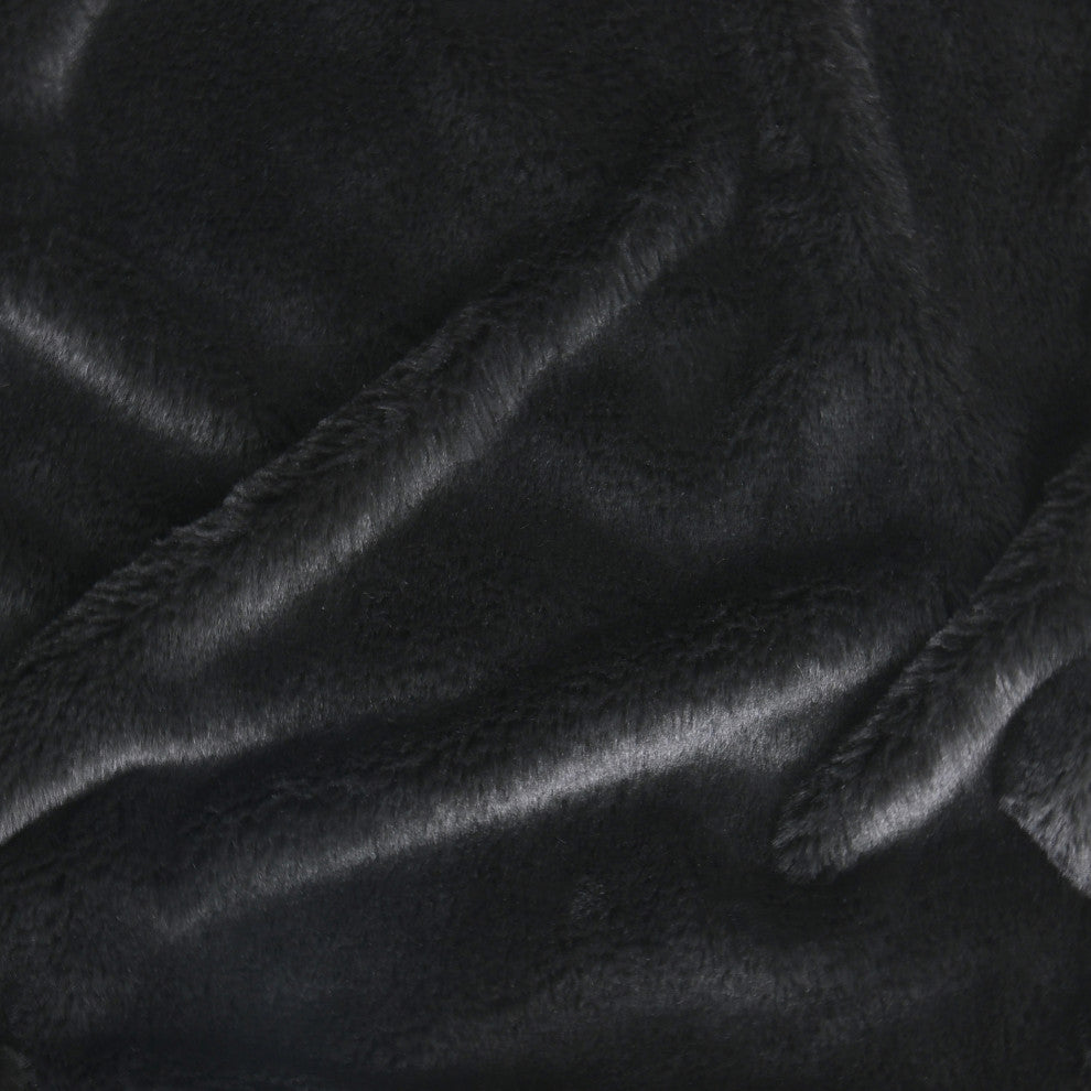 Faux Fur Bedrest Shell, Black, 28"x30" X17"