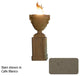 American Fyre Piage Fire Urn & Pedestal Propane Gas, Smoke
