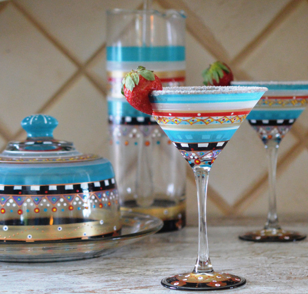 Mosaic Carnival Martini Glasses, Set of 2