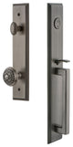 Carre' 1-Piece Dummy Handleset, D Grip and Windsor Knob, Antique Pewter, 849222