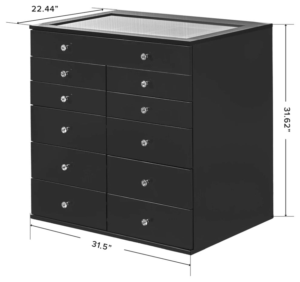 Slaystation Display Chest With Drawers, Pro Black