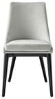 Side Dining Chair, Gray, Velvet, Modern, Kitchen Cafe Bistro Hospitality
