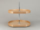 Natural Wood D-Shape 2-Shelf Lazy Susans for Corner Base Cabinets, 28"