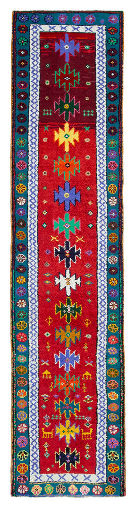 Rug N Carpet - Handmade Oriental 2' 11" x 12' 2" Tribal Runner Rug