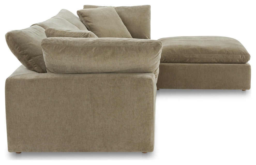 Terra Lounge Modular Sectional Performance Fabric, Green