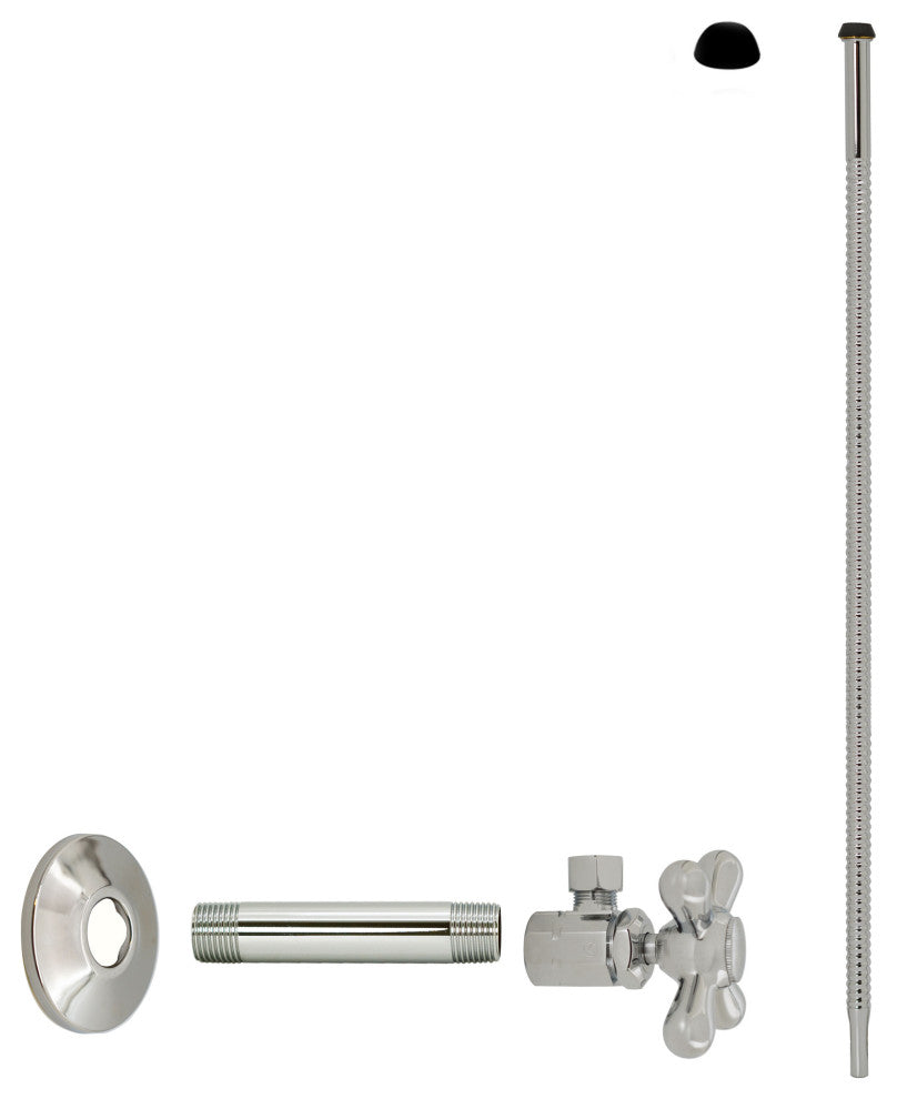 Supply Kit - 1/2" Ips X 3/8" Od X 20" Corrugated In Polished Brass, Polished Nickel