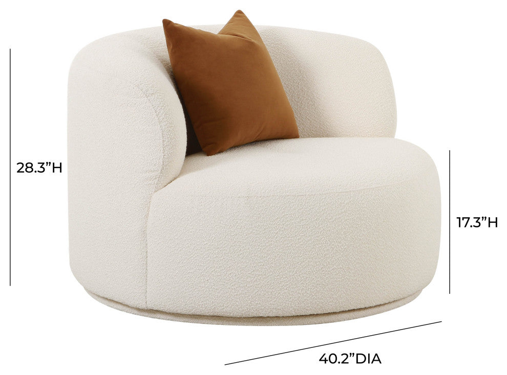 Fickle Swivel Chair, Cream