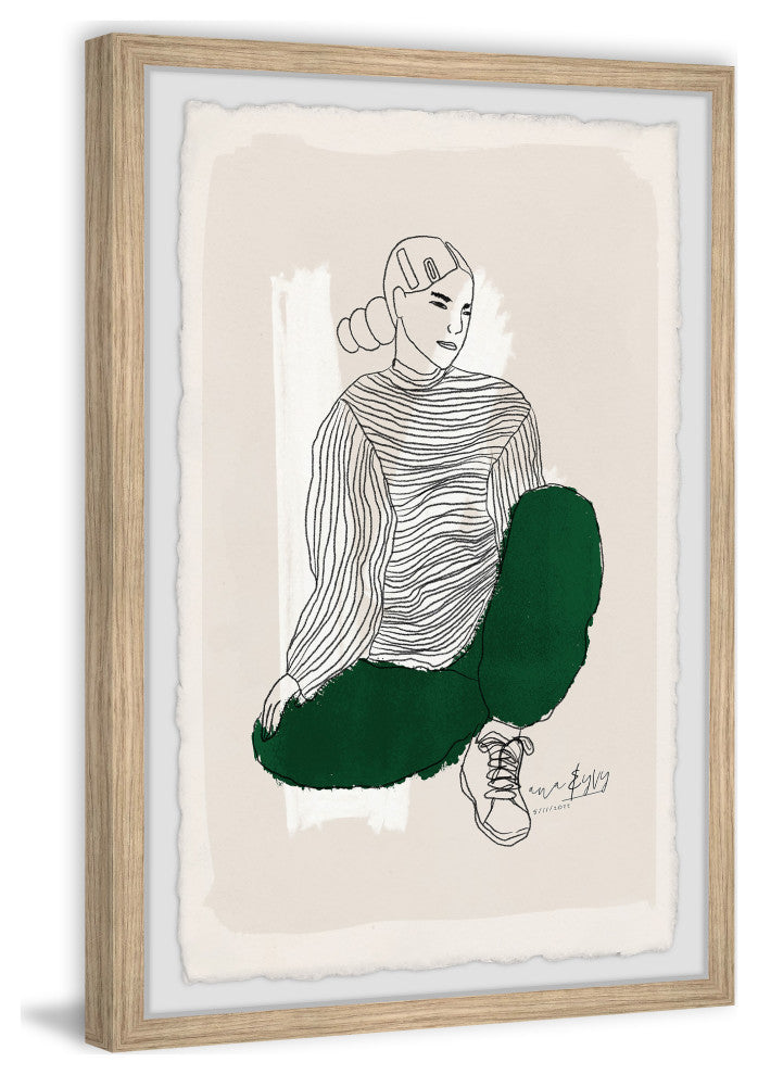 "Strong Woman Stay Young" Framed Painting Print, 12x18