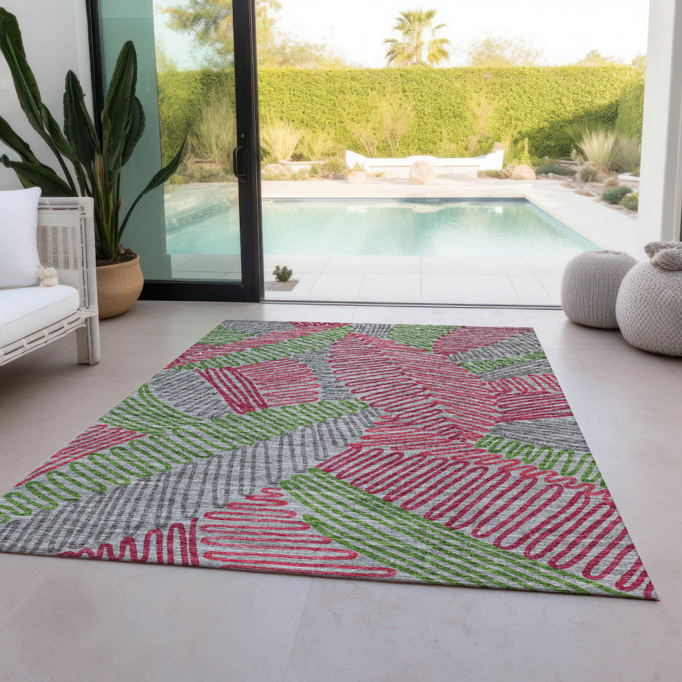 Indoor/Outdoor Sedona SN11 Fruity Machine Washable 9' x 12' Rug