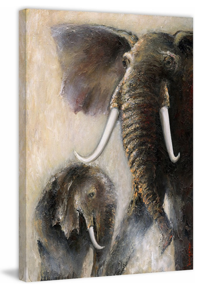 Marmont Hill, "In Her Protection" by Bergerac Painting on Wrapped Canvas, 20x30