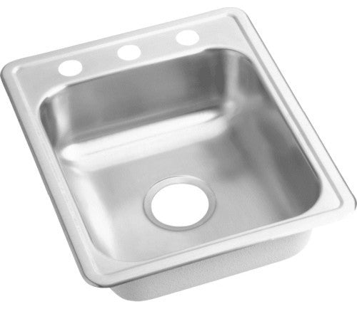 Elkay D11721 Dayton 17" Drop In Single Basin Stainless Steel Bar - 1 Faucet