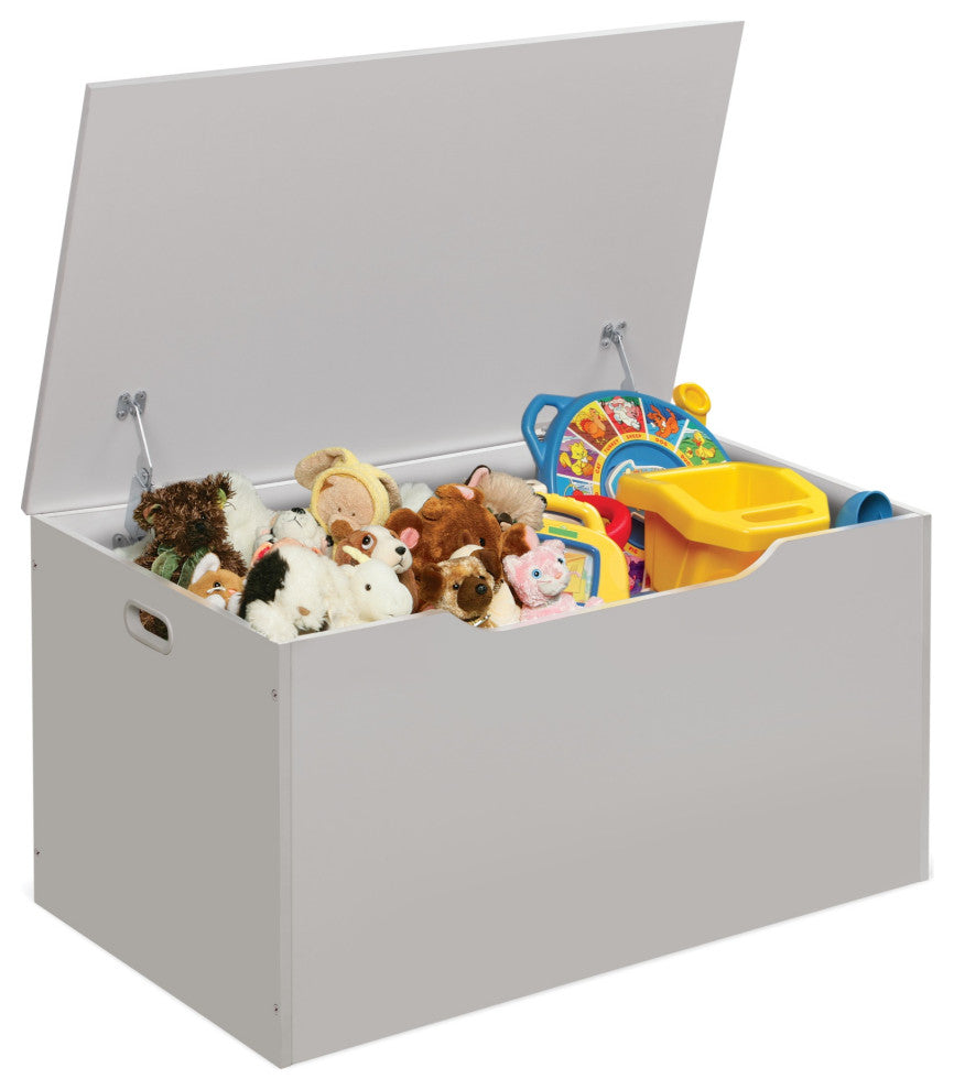 Badger Basket Flat Bench Top Toy and Storage Box, White