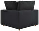 Commix Down Filled Overstuffed Corner Chair, Black