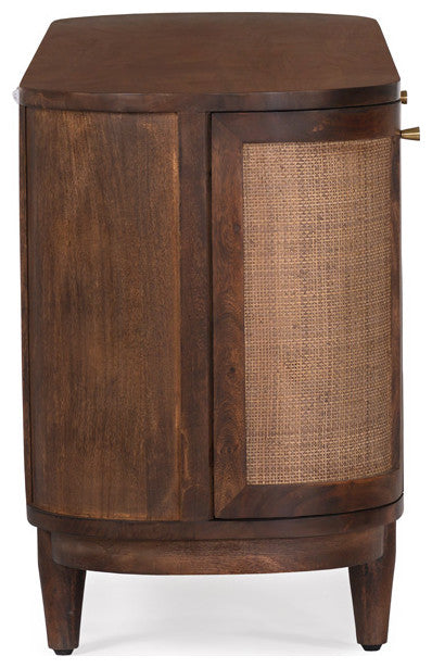Canggu Cane Solid Wood Media Stand