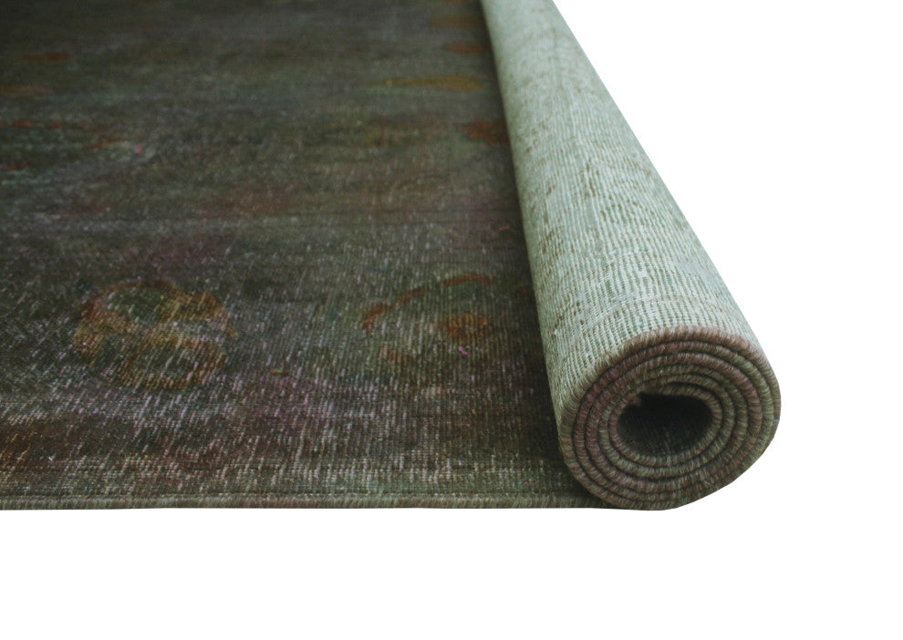 Vintage Distressed Overdyed Cumi Beige Rug