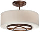 Minka Lavery 4951-267B, 3-Light Semi Flush Mount