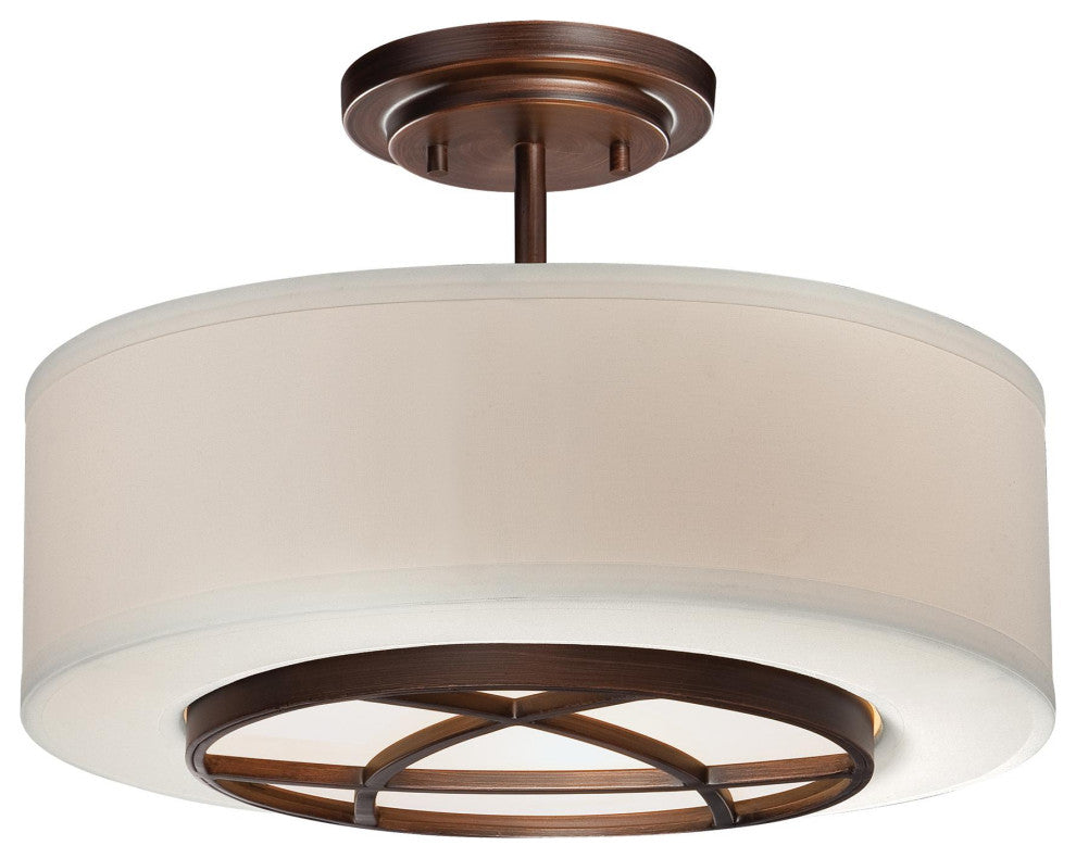 Minka Lavery 4951-267B, 3-Light Semi Flush Mount