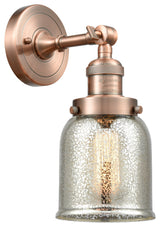 1-Light Small Bell 5" Sconce, Antique Copper, Glass: Silver Mercury