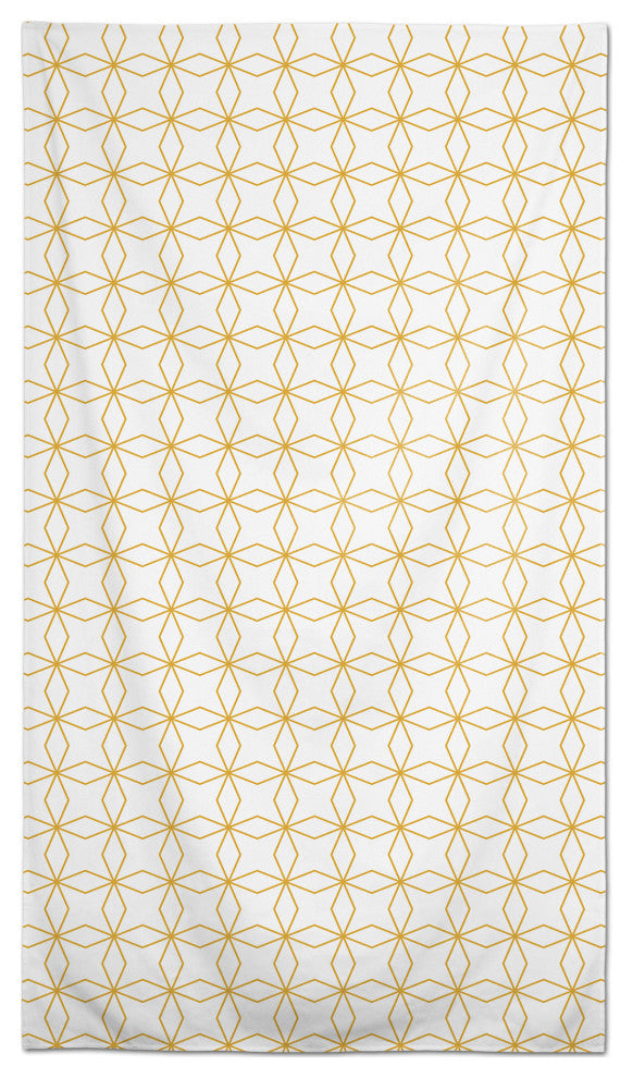 Crossed Line Pattern Yellow 58x102 Tablecloth