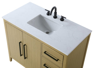 Home Living 42" Single Bathroom Vanity, Honey Brown