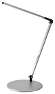 Z-Bar Solo Desk Lamp With Through-Table Mount, Cool Light, Silver