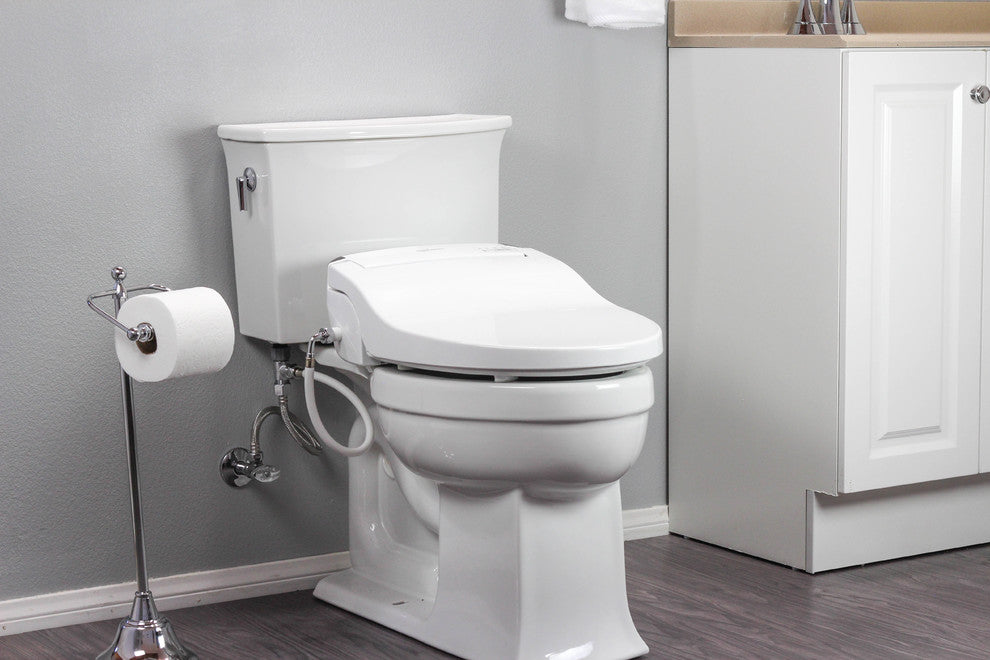 Alpha JX Electronic Bidet Toilet Seat, White, Elongated