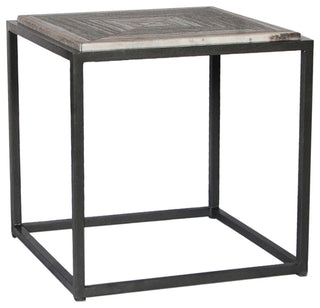 Contemporary Winslow Marble Side Table - Grey