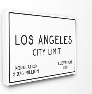 LA City Limit, 24"x30", Stretched Canvas Wall Art