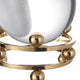 Luxe Elegant Crystal Ball Gold Sculpture 2-Piece Set