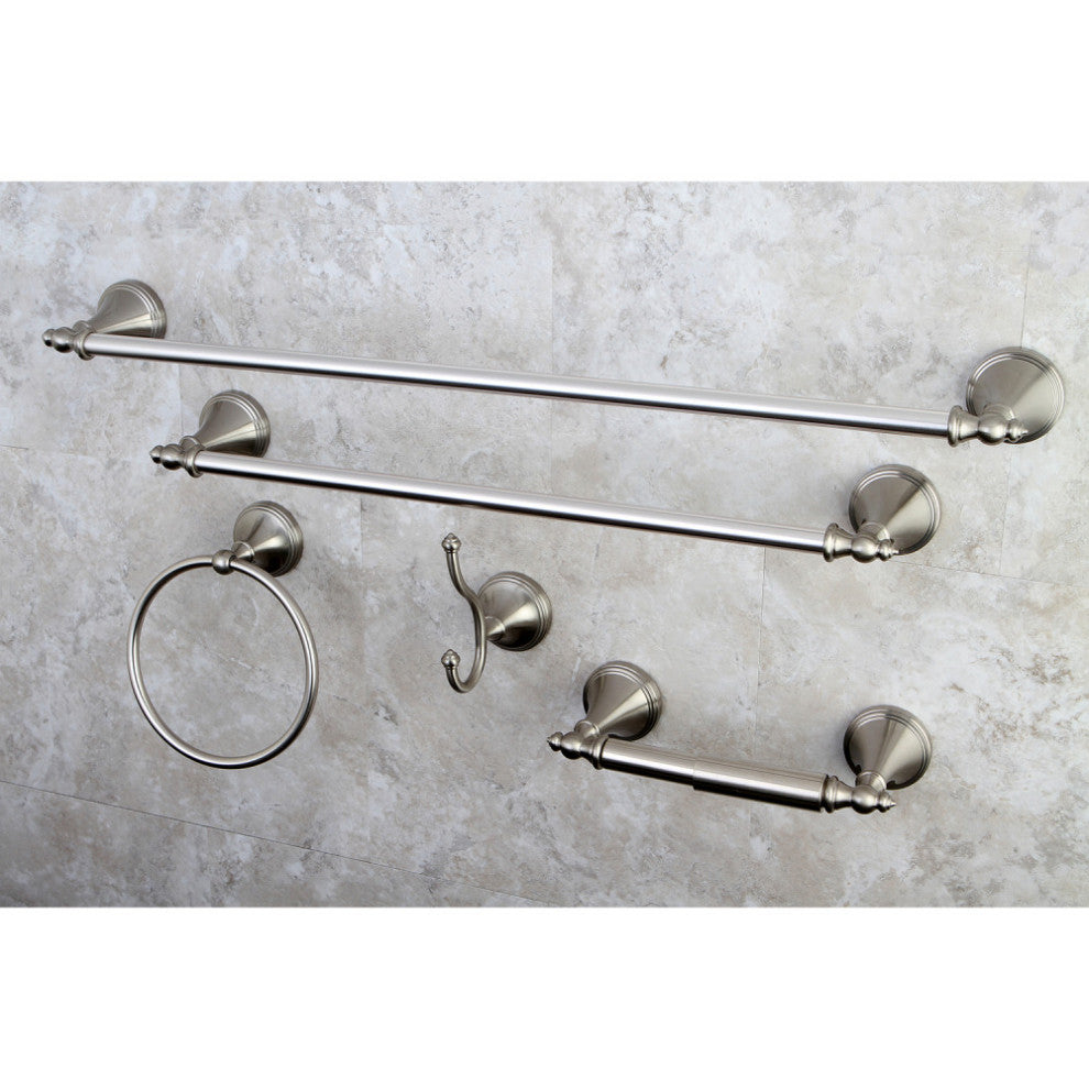 Kingston Brass 5-Piece Bathroom Accessory Set, Brushed Nickel