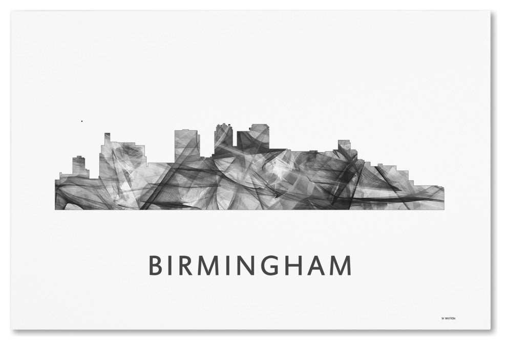 'Birmingham Alabama Skyline' Canvas Art, 24x16