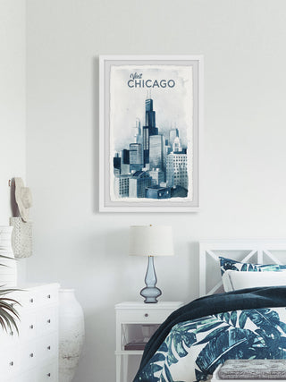 "Visit Chicago" Framed Painting Print, 20x30