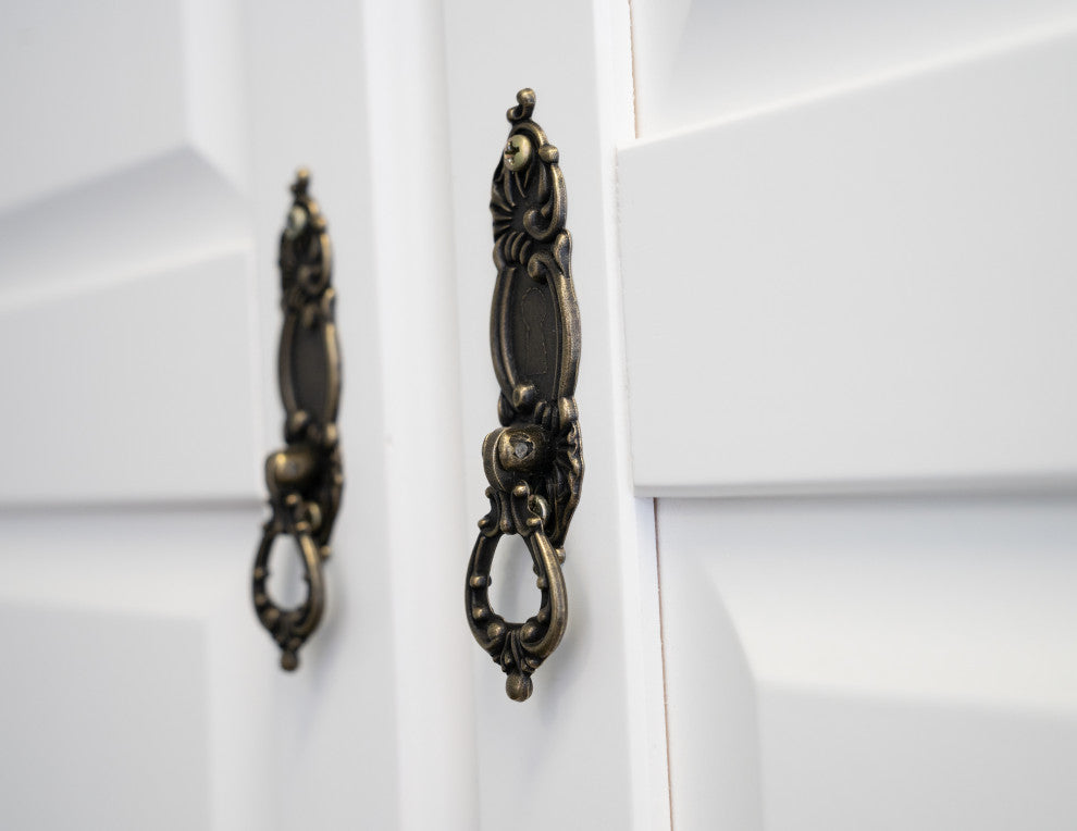 100% Solid Wood Kyle 4-Door Wardrobe, White