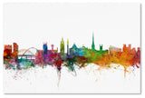 'Newcastle England Skyline II' Canvas Art by Michael Tompsett
