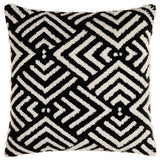 Surya Sheldon Pillow Cover 18"H X 18"W Black