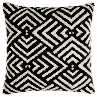 Surya Sheldon Pillow Cover 18"H X 18"W Black