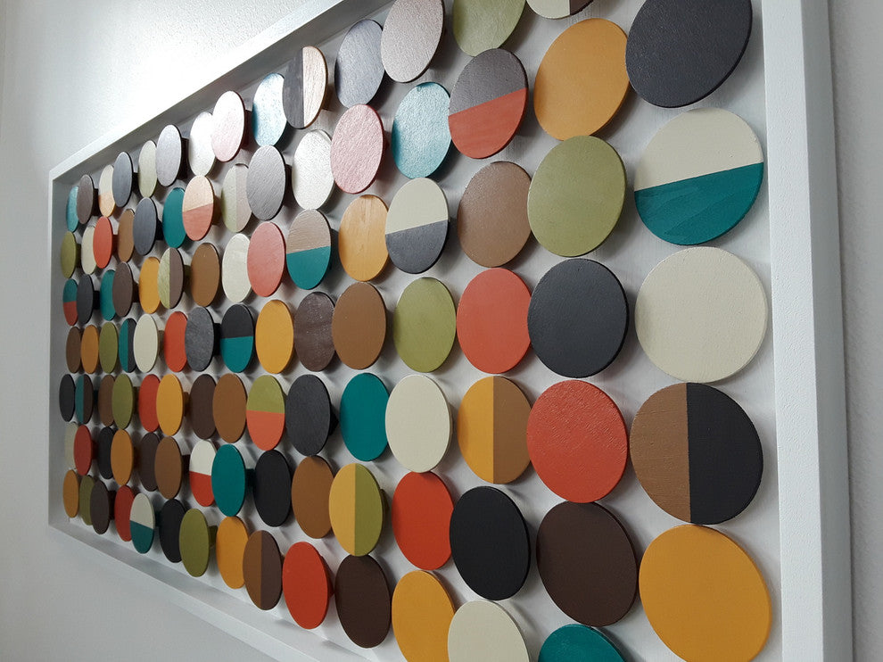 Geometric Circles Wood Wall Decor