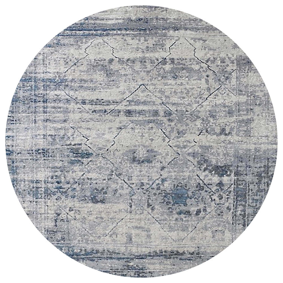 Ahgly Company Indoor Round Mid-Century Modern Area Rugs, 4' Round