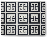 8' x 10' Greek Key Patterned Indoor/Outdoor Rug, Shark Blue